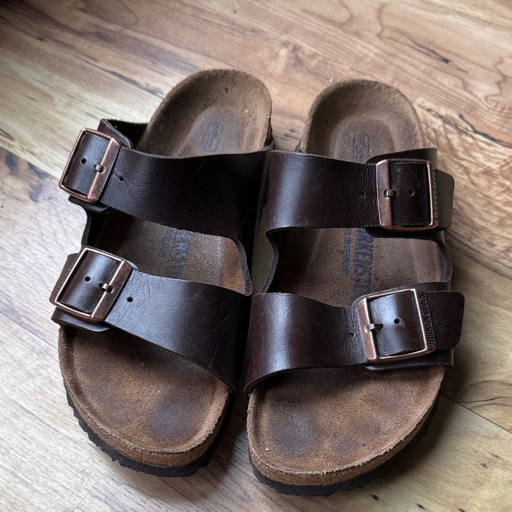 Birkenstock Soft footbed ARIZONA Brown Leather sandals 39 regular